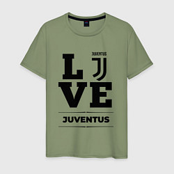 Футболка хлопковая мужская Juventus Love Классика, цвет: авокадо