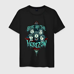 Футболка хлопковая мужская Bring Me the Horizon, постер, цвет: черный