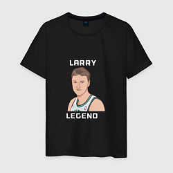 Футболка хлопковая мужская Larry Legend, цвет: черный