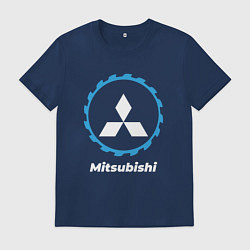 Футболка хлопковая мужская Mitsubishi в стиле Top Gear, цвет: тёмно-синий