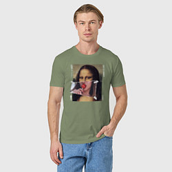 Футболка хлопковая мужская Mona Lisa 202X modern, цвет: авокадо — фото 2