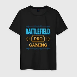 Футболка хлопковая мужская Игра Battlefield PRO Gaming, цвет: черный