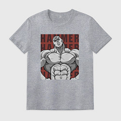 Футболка хлопковая мужская Джек Хаммер, цвет: меланж