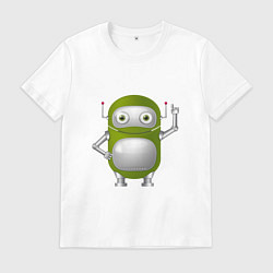 Футболка хлопковая мужская CYBERNETIC ROBOT, цвет: белый