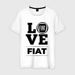 Футболка хлопковая мужская Fiat Love Classic, цвет: белый