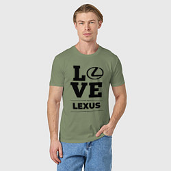 Футболка хлопковая мужская Lexus Love Classic, цвет: авокадо — фото 2