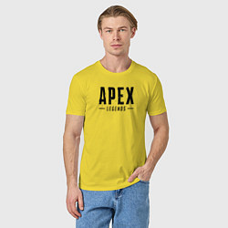 Футболка хлопковая мужская Логотип игры Apex Legends, цвет: желтый — фото 2