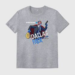 Футболка хлопковая мужская Бегущий грабитель в маске принт, цвет: меланж