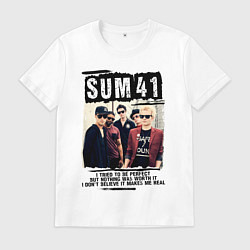 Футболка хлопковая мужская SUM 41 PIECES, цвет: белый