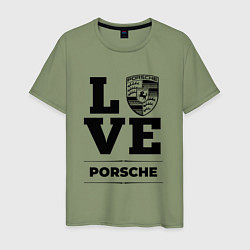 Футболка хлопковая мужская Porsche Love Classic, цвет: авокадо
