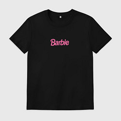 Футболка хлопковая мужская Barbie mini logo, цвет: черный