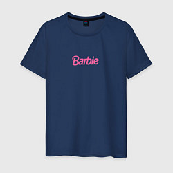 Футболка хлопковая мужская Barbie mini logo, цвет: тёмно-синий