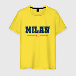 Футболка хлопковая мужская Milan FC Classic, цвет: желтый