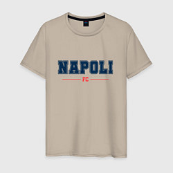 Футболка хлопковая мужская Napoli FC Classic, цвет: миндальный