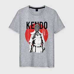 Футболка хлопковая мужская Kendo, цвет: меланж