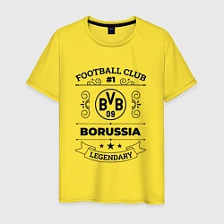 Футболка хлопковая мужская Borussia: Football Club Number 1 Legendary, цвет: желтый