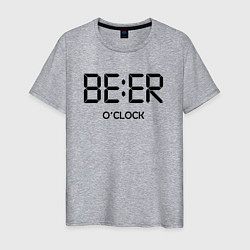 Футболка хлопковая мужская Beer oclock, цвет: меланж