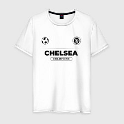 Футболка хлопковая мужская Chelsea Униформа Чемпионов, цвет: белый