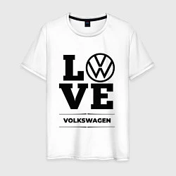 Футболка хлопковая мужская Volkswagen Love Classic, цвет: белый