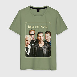 Футболка хлопковая мужская Keep Calm and Enjoy the Silence - Depeche Mode, цвет: авокадо