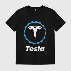 Футболка хлопковая мужская Tesla в стиле Top Gear, цвет: черный