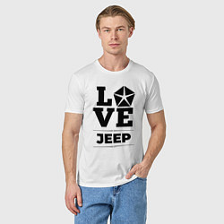 Футболка хлопковая мужская Jeep Love Classic, цвет: белый — фото 2