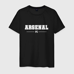 Футболка хлопковая мужская Arsenal football club классика, цвет: черный