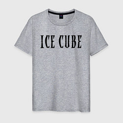 Футболка хлопковая мужская Ice Cube - logo, цвет: меланж