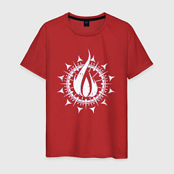 Футболка хлопковая мужская In flames - logo neon, цвет: красный