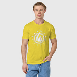 Футболка хлопковая мужская In flames - logo neon, цвет: желтый — фото 2