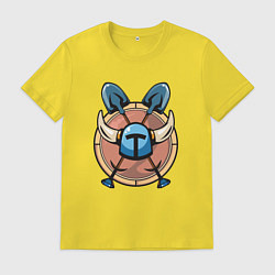 Футболка хлопковая мужская Герб - Shovel knight, цвет: желтый