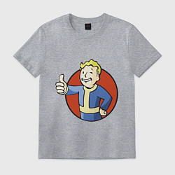 Футболка хлопковая мужская Vault boy like, цвет: меланж