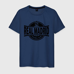 Футболка хлопковая мужская Реал Мадрид ФК, цвет: тёмно-синий