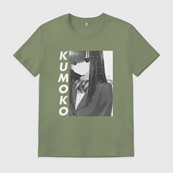 Футболка хлопковая мужская Красотка Кумоко, цвет: авокадо