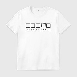 Футболка хлопковая мужская Imperfectionist - Ад перфекциониста, цвет: белый