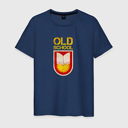 Футболка хлопковая мужская Old School emblem, цвет: тёмно-синий