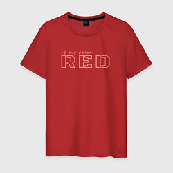 Футболка хлопковая мужская Red is my color, цвет: красный