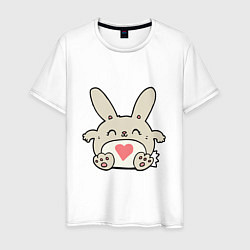 Футболка хлопковая мужская Love Rabbit, цвет: белый