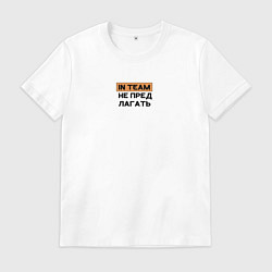 Футболка хлопковая мужская Интим не предлагать, цвет: белый