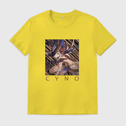 Футболка хлопковая мужская Сайно Генерал махаматра, цвет: желтый