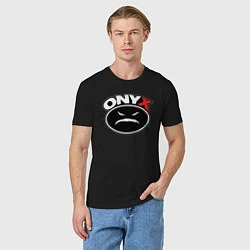 Футболка хлопковая мужская Onyx - black logo, цвет: черный — фото 2