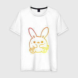 Футболка хлопковая мужская Summer Bunny, цвет: белый