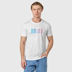 Футболка хлопковая мужская Nmixx kpop группа, цвет: белый — фото 2