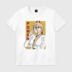 Футболка хлопковая мужская Милая Пауэр, цвет: белый