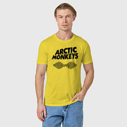 Футболка хлопковая мужская Arctic Monkeys, цвет: желтый — фото 2