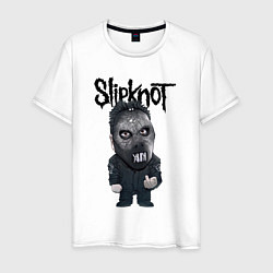 Футболка хлопковая мужская Седьмой Slipknot, цвет: белый