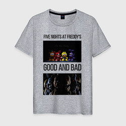 Футболка хлопковая мужская Freddy good and bad, цвет: меланж