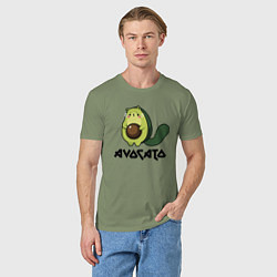 Футболка хлопковая мужская Avocado - AvoCATo - Joke, цвет: авокадо — фото 2