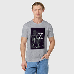 Футболка хлопковая мужская X poster, цвет: меланж — фото 2