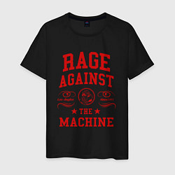 Футболка хлопковая мужская Rage Against the Machine красный, цвет: черный